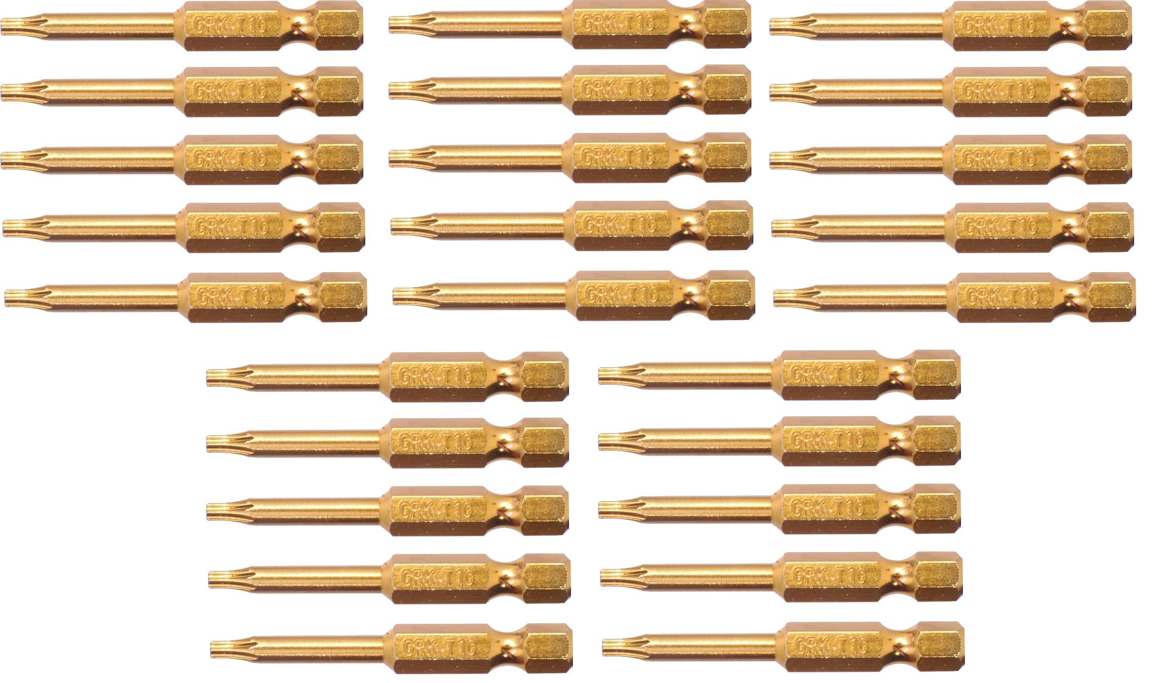 GRK 86419 T10-2-Inch Yellow 25 Driver bits, One Size, Count